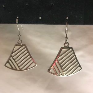 Beautiful silver and white earrings